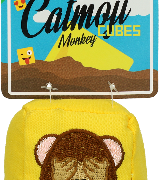 Kattenspeelgoed Kubus met MADNIP, 7 cm – Catmoji Cube Monkey