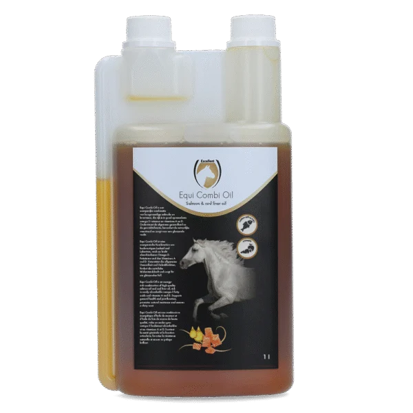 Voerolie voor Paarden met Zalmolie en Levertraan, 1 l – Excellent Horse Combi Oil