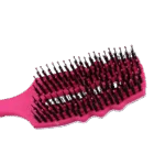 Manenborstel voor Ontklitten met Varkenshaar, Roze – Excellent Horse Wave Brush - Afbeelding 4