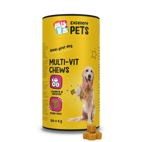 Multivitamine Kauwsnacks voor Honden, 120 Stuks – Excellent Pets Multi-Vit Soft Chews