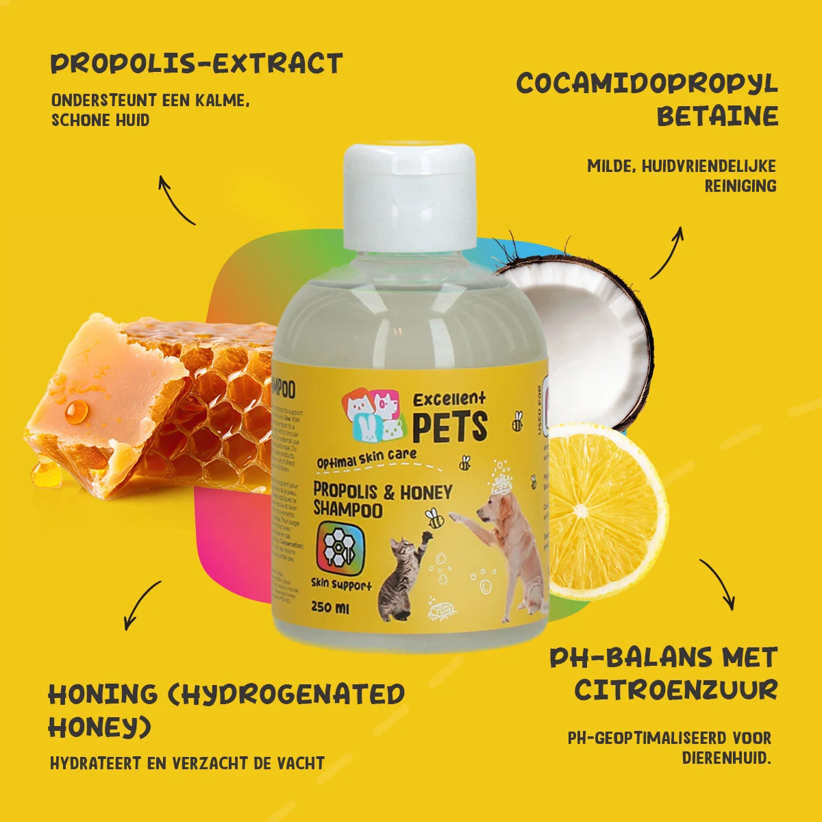 Hondenshampoo met Propolis en Honing, 250 ml – Excellent Pets Propolis & Honey Shampoo - Afbeelding 5