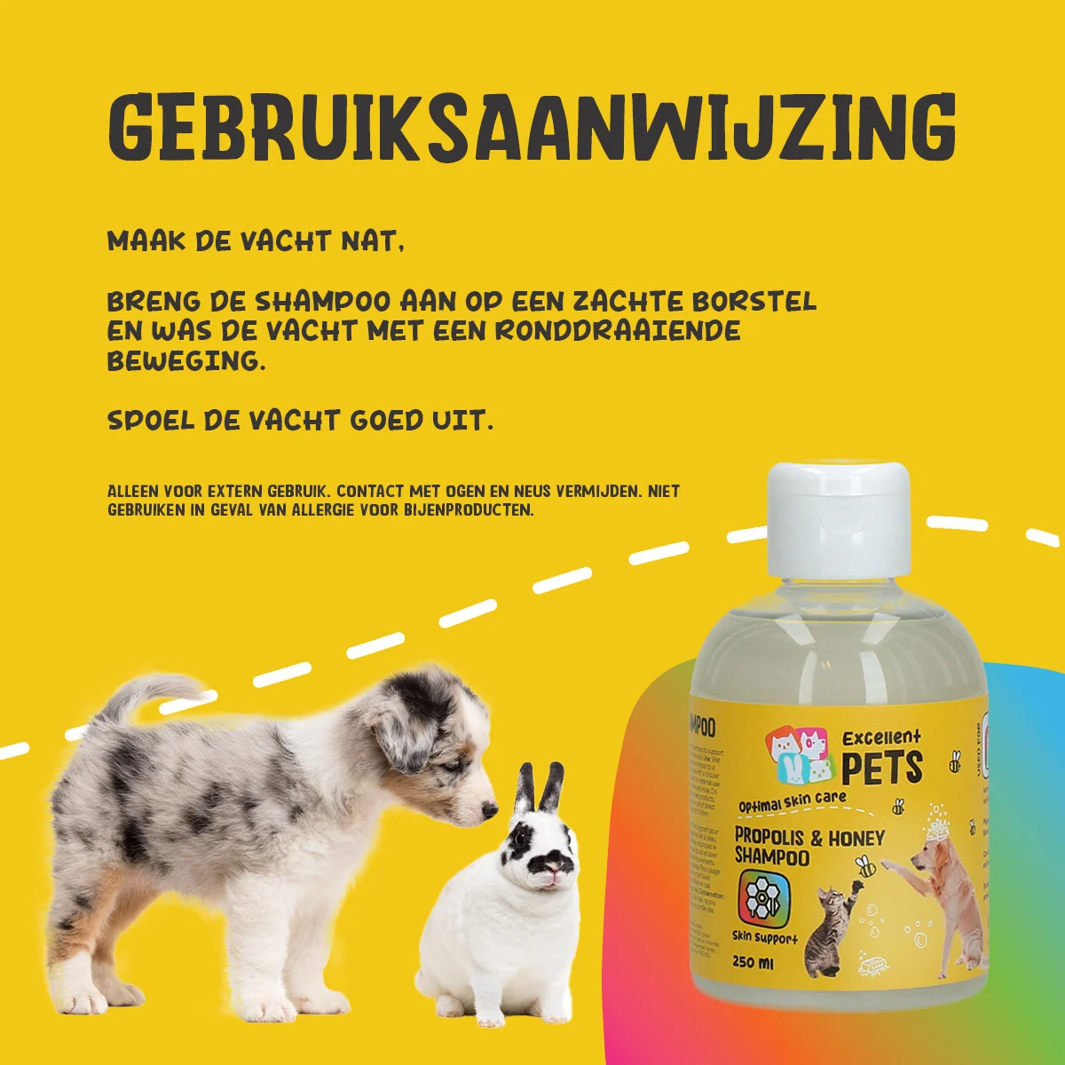 Hondenshampoo met Propolis en Honing, 250 ml – Excellent Pets Propolis & Honey Shampoo - Afbeelding 6