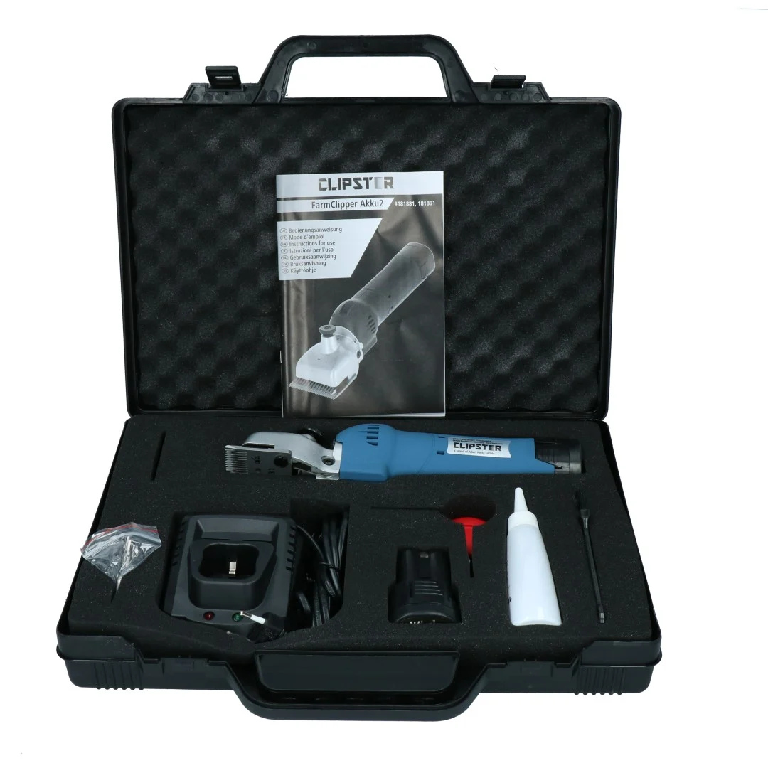 Paardenscheermachine met 2 Accu's – Clipster FarmClipper Akku2 Paard - Afbeelding 2