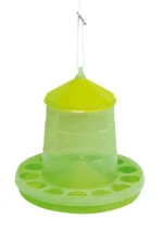 Voertoren voor Pluimvee van Transparant Biokunststof, Limoengroen, 2 kg – Gaun Bio Green Lemon - Afbeelding 2