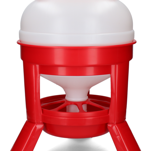 Voertoren voor Pluimvee op Pootjes, Rood, 20 l – Gaun Hopper