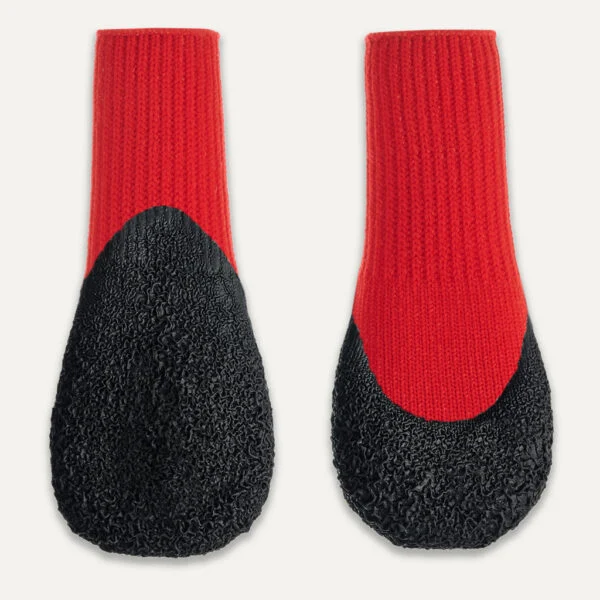 Waterdichte Hondenschoenen met Rubberen Zool, 4 Stuks, S, Rood en Zwart – Goo-eez Lites