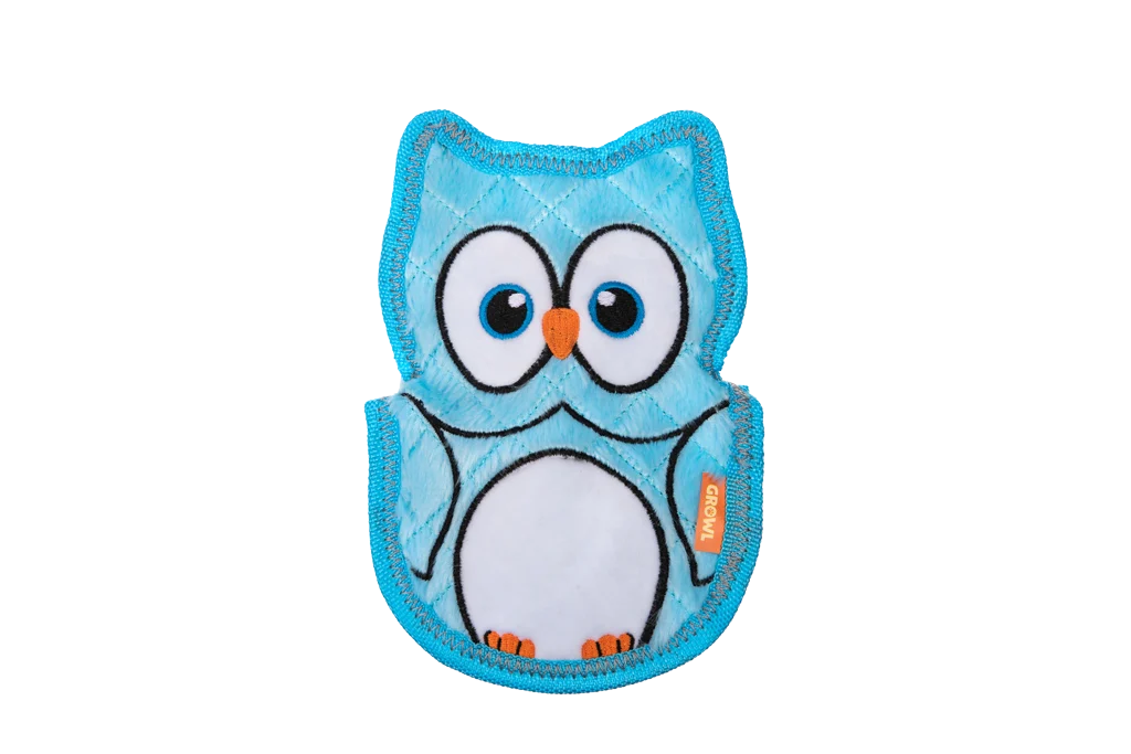 Piepspeelgoed voor Honden met Drie Piepers – Growl Flip Floppz Ollie de Uil - Afbeelding 2