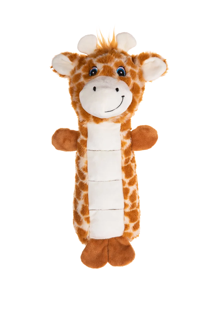 Hondenknuffel van Pluche met Piepvlak en Pieper – Growl Belly Busters Ginny de Giraffe - Afbeelding 2