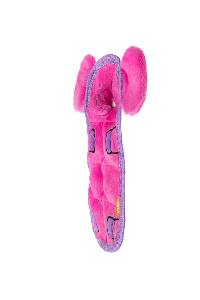 Hondenknuffel van Pluche, Plat met 7 Piepers – Growl Zoo Matz Ella de Olifant - Afbeelding 3