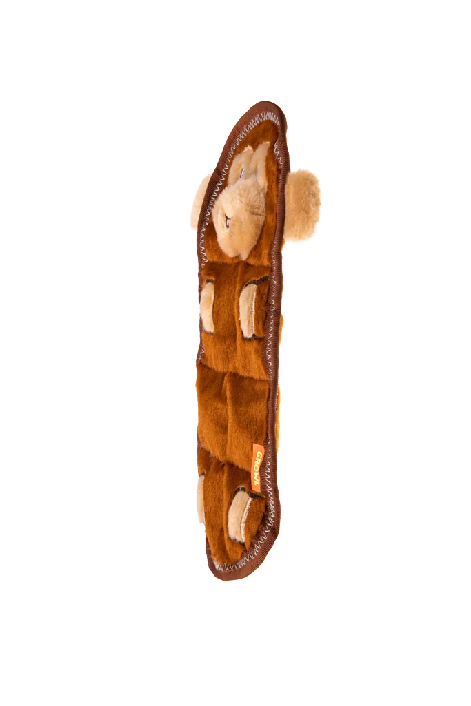 Hondenknuffel van Pluche, Plat met 7 Piepers – Growl Zoo Matz Mildred de Aap - Afbeelding 3