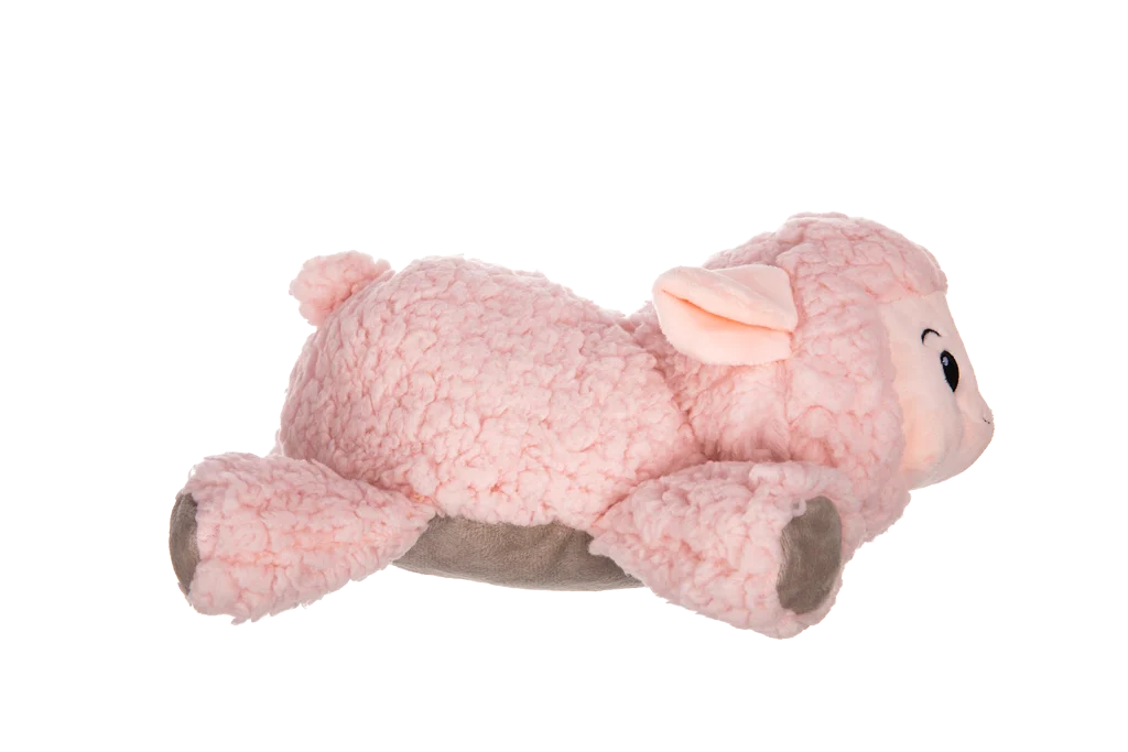 Hondenknuffel van Sherpa Pluche met Grote Pieper – Growl Fuzzaroos Lolly het Lammetje - Afbeelding 2
