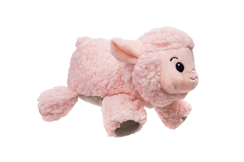 Hondenknuffel van Sherpa Pluche met Grote Pieper – Growl Fuzzaroos Lolly het Lammetje - Afbeelding 3