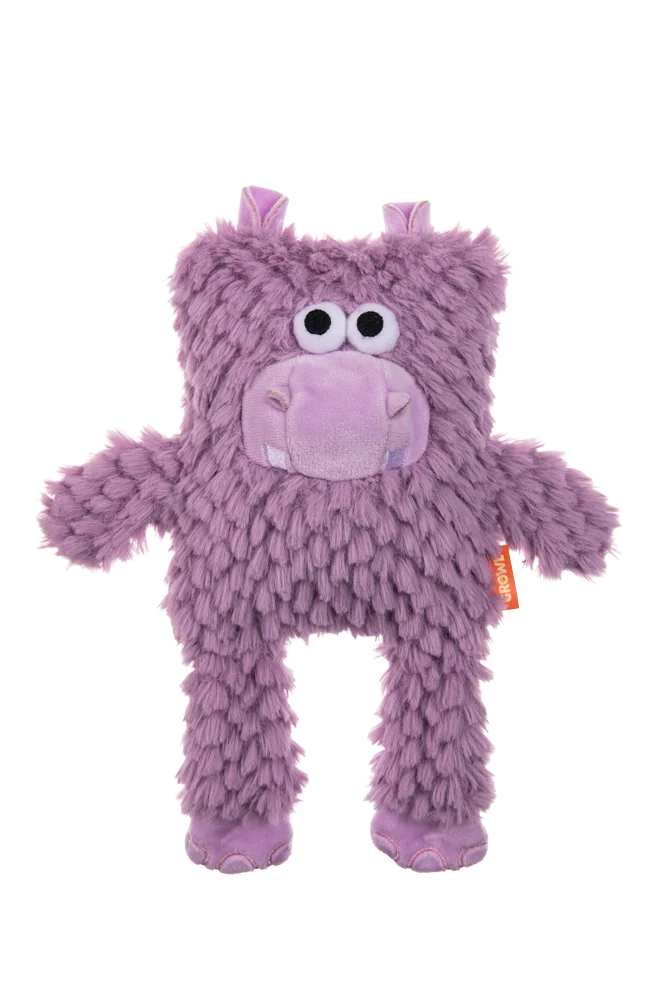 Hondenknuffel van Pluche met Blokvorm en Pieper – Growl Block Heads Chompy het Nijlpaard - Afbeelding 2