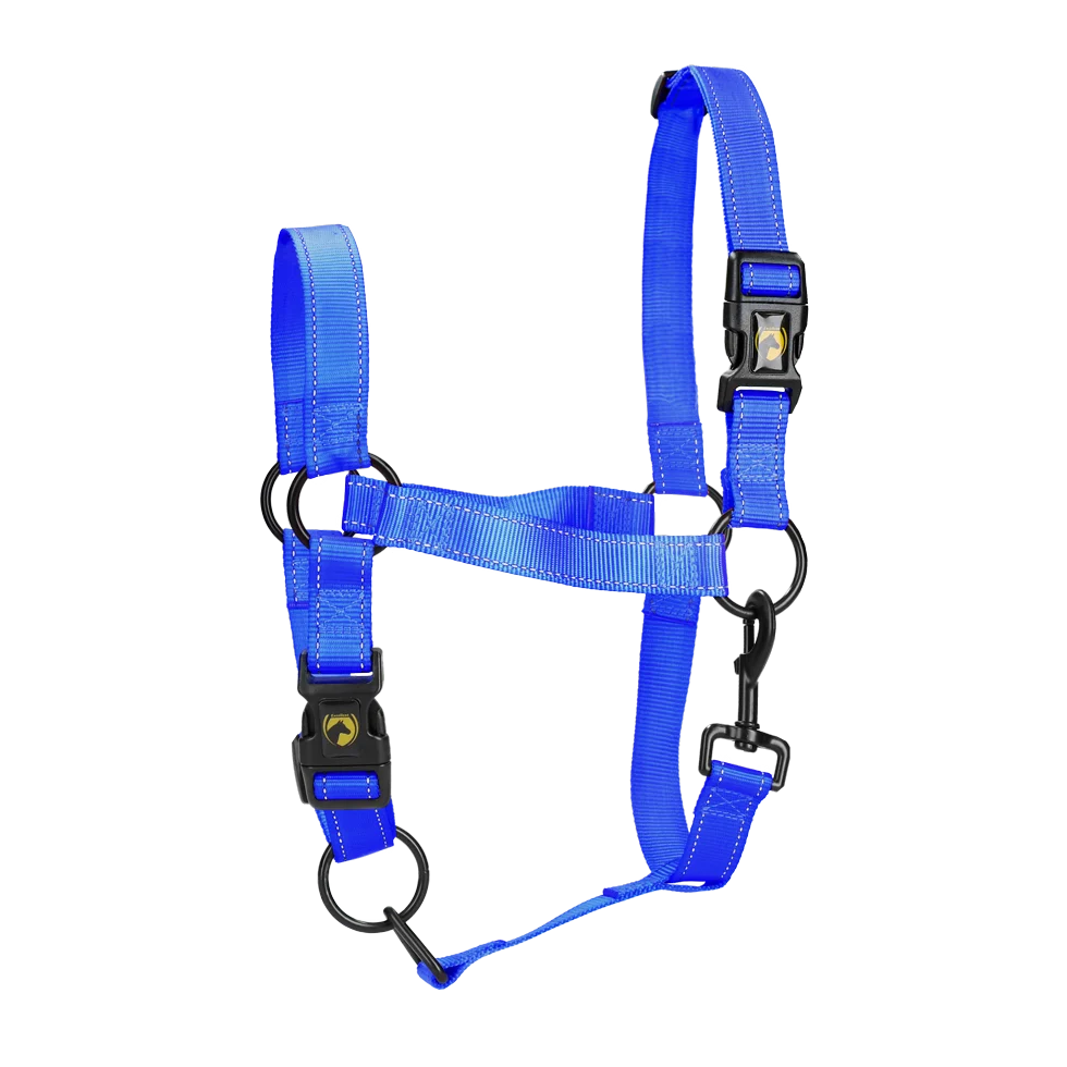 Halster van Nylon met Reflecterende Details Blauw M – Excellent Premium - Afbeelding 1
