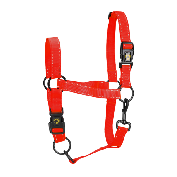 Halster van Nylon met Reflecterende Details Rood L – Excellent Premium