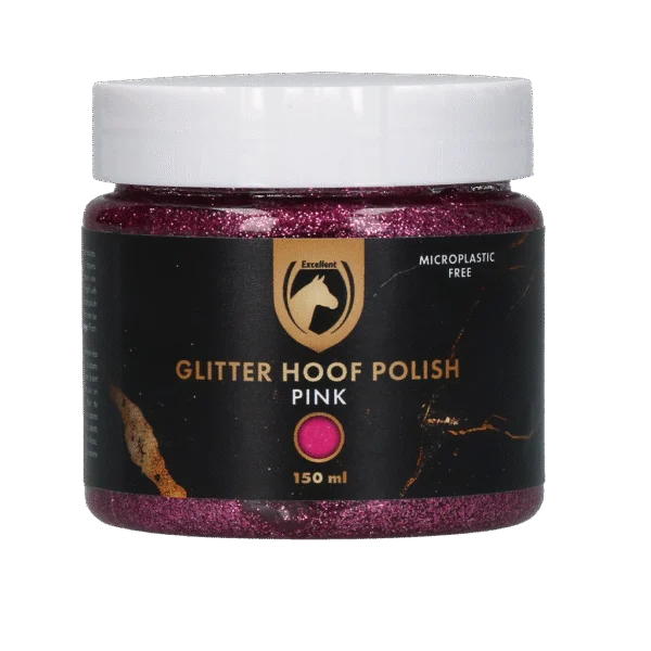 Glitterhoeflak Roze, 150 ml – Excellent Horse Hi Gloss Glitter Hoof Polish