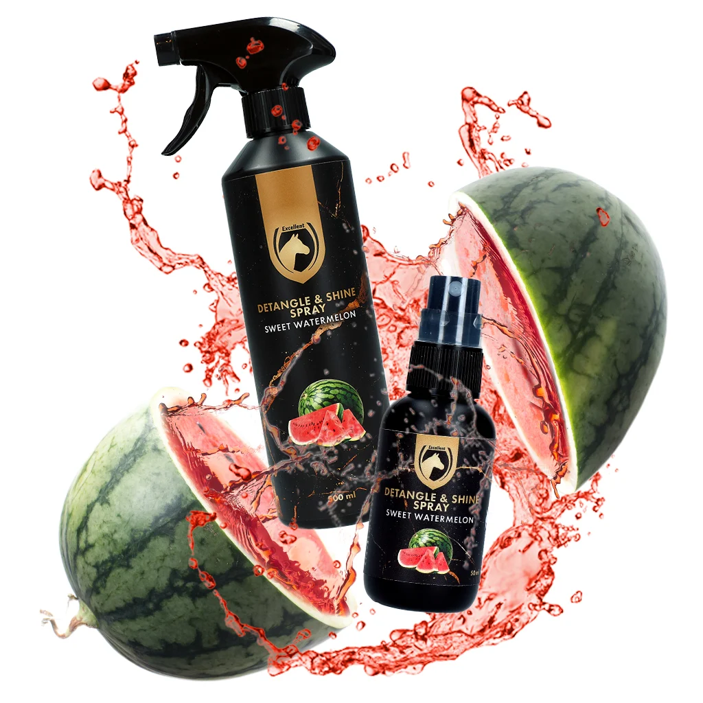 Antiklit Spray voor Manen en Staart, 500 ml – Excellent Horse Detangle & Shine Spray Sweet Watermelon - Afbeelding 2
