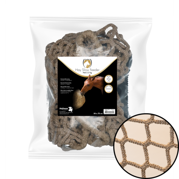 Slowfeeder Hooinet voor Paarden, 2,5 kg, Maaswijdte 45 mm – Hay Slow Feeder