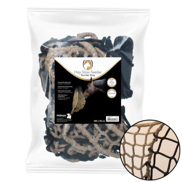 Slowfeeder Hooinet voor Paarden, 10 kg, Maaswijdte 60/45 mm – Hay Slow Feeder