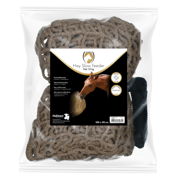 Slowfeeder Hooinet voor Paarden, 10 kg, Maaswijdte 45 mm – Hay Slow Feeder Net
