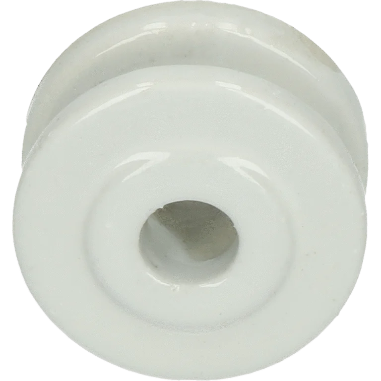 Hoekisolator van Porselein, Buitendiameter 50 mm, Wit – ZoneGuard