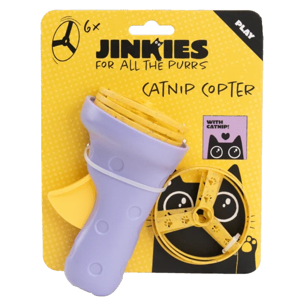 Interactief Kattenspeelgoed met Lanceerbare Propellers en Catnip – Jinkies Catnip Copter
