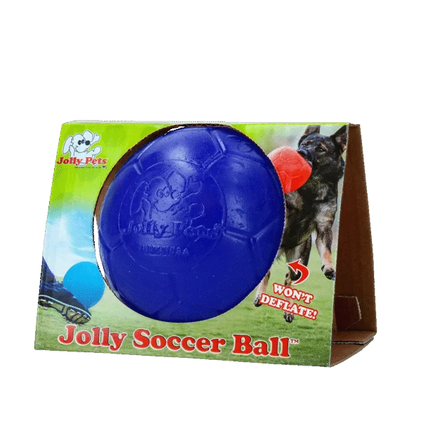 Hondenbal Drijvend Blauw, 15 cm – Jolly Pets Soccer Ball
