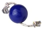 Hondenbal met Touw, Drijvend, Blauw S (10 cm) – Jolly Pets Romp-n-Roll - Afbeelding 2