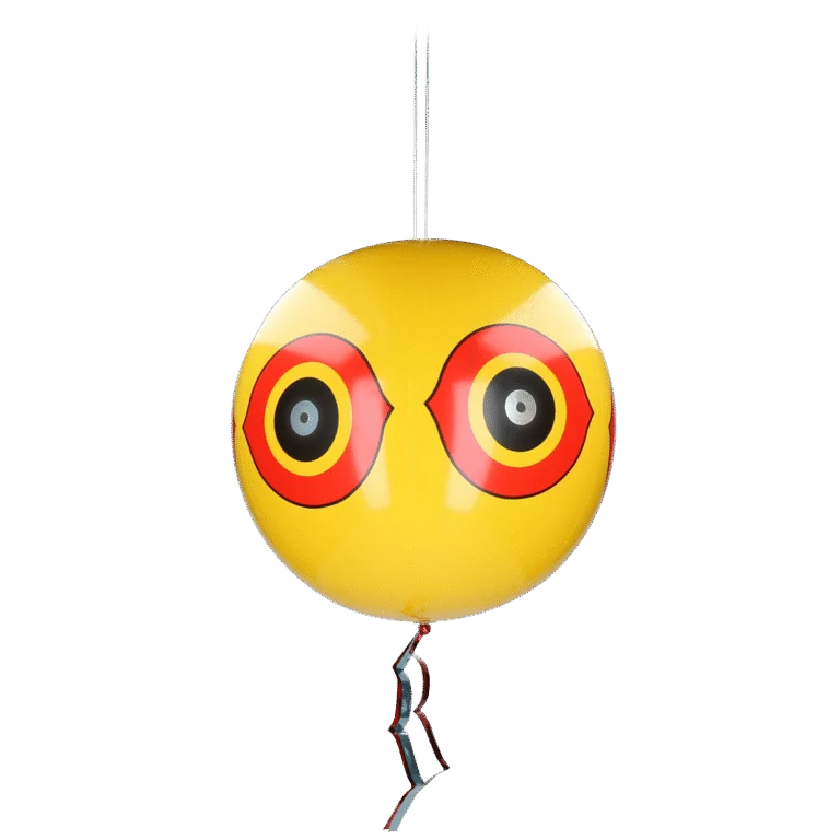 Schrikballon voor Vogels met Ophangkoord, Geel, Ø 40 cm – Knock Pest