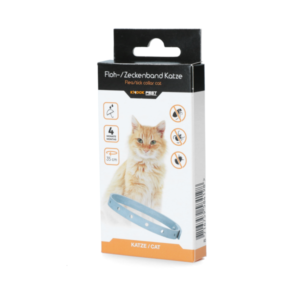 Tekenband voor Katten tegen Vlooien, 33 cm, Duits en Engels – Knock Pest