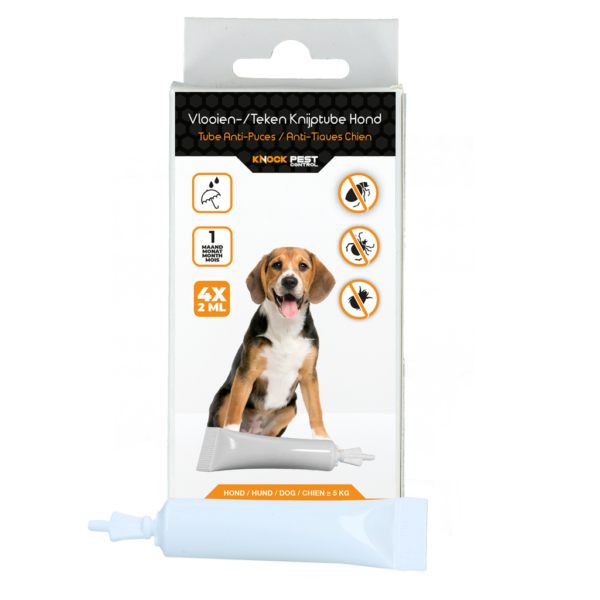 Vlooienpipet voor Honden vanaf 5 kg, tegen Teken, 4 x 2 ml – Knock Pest