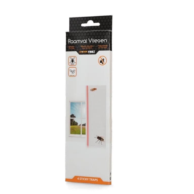 Raamval voor Vliegen, Transparant, 4 Stuks – Knock Pest