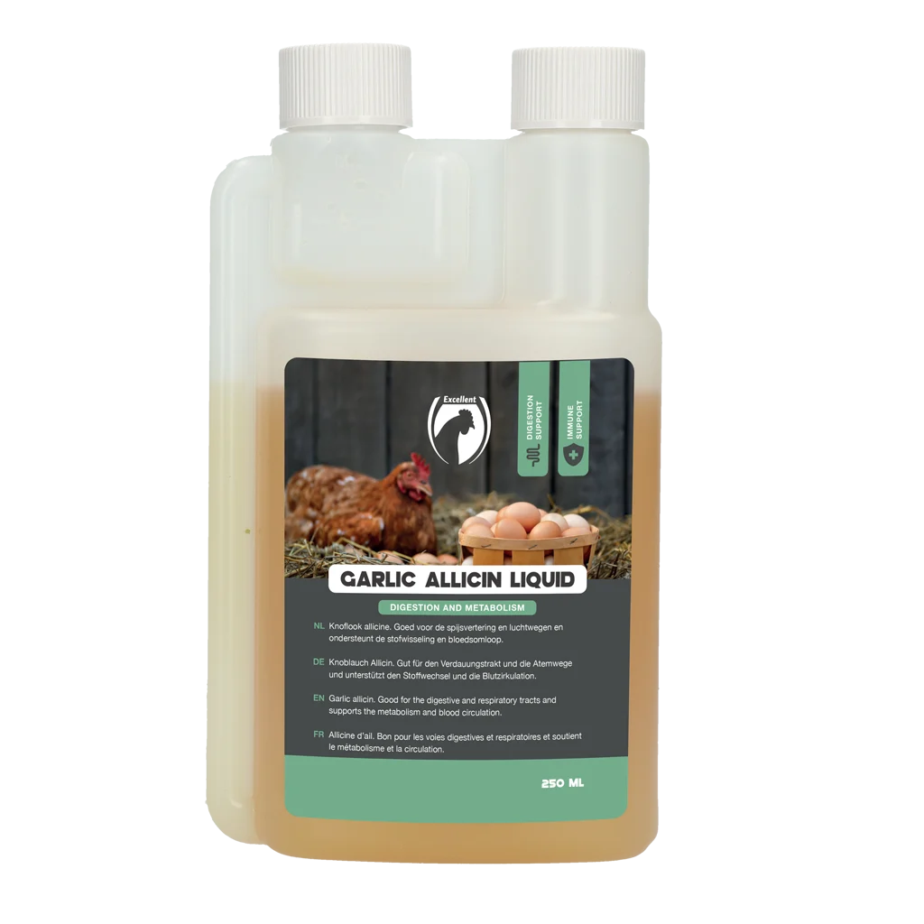 Knoflookmix voor Pluimvee, Vloeibaar 250 ml – Excellent Garlic Allicin Liquid - Afbeelding 1