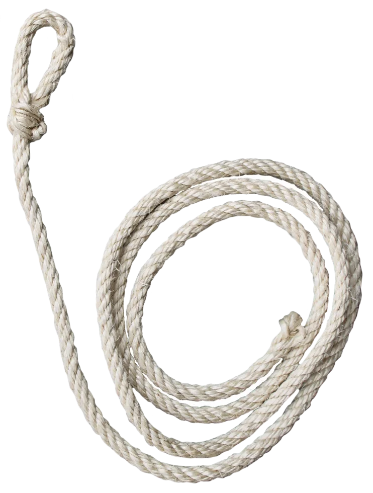 Koetouw van Wit Sisal, 240 cm Lang