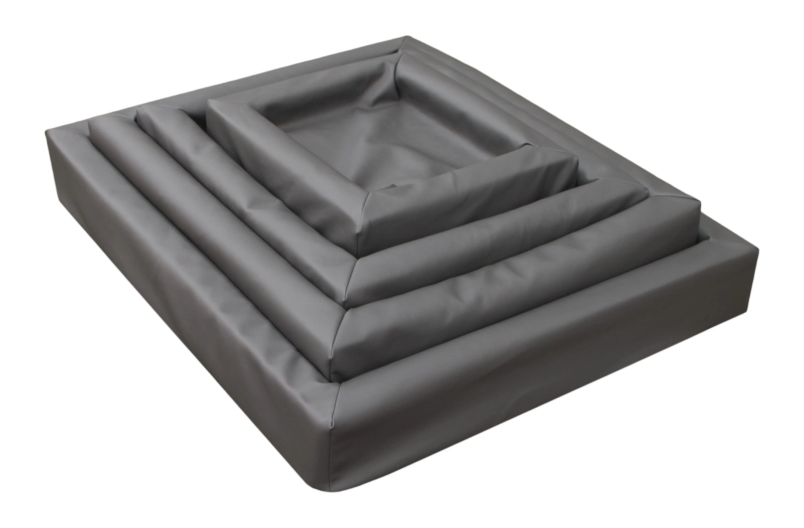 Hondenbed Lounge van Kunstleer met Opstaande Rand S, 50 x 60 cm - Afbeelding 4