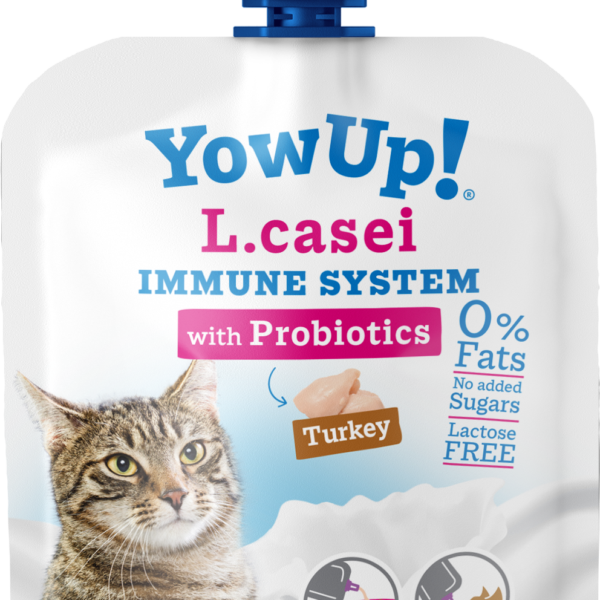 Kattenyoghurt met Probiotica en Kalkoen, Lactosevrij, 85 g – YowUp! L. Casei Immune System Turkey