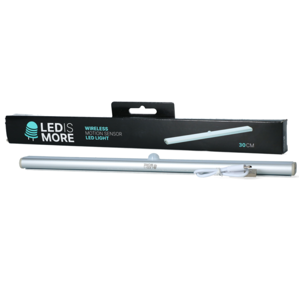 LED Lamp met Bewegingssensor, Oplaadbaar via USB, 30 cm – Led is more