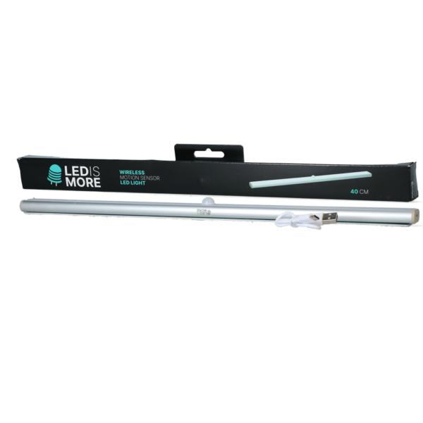 LED Lamp met Bewegingssensor, Oplaadbaar via USB, 40 cm – Led is more