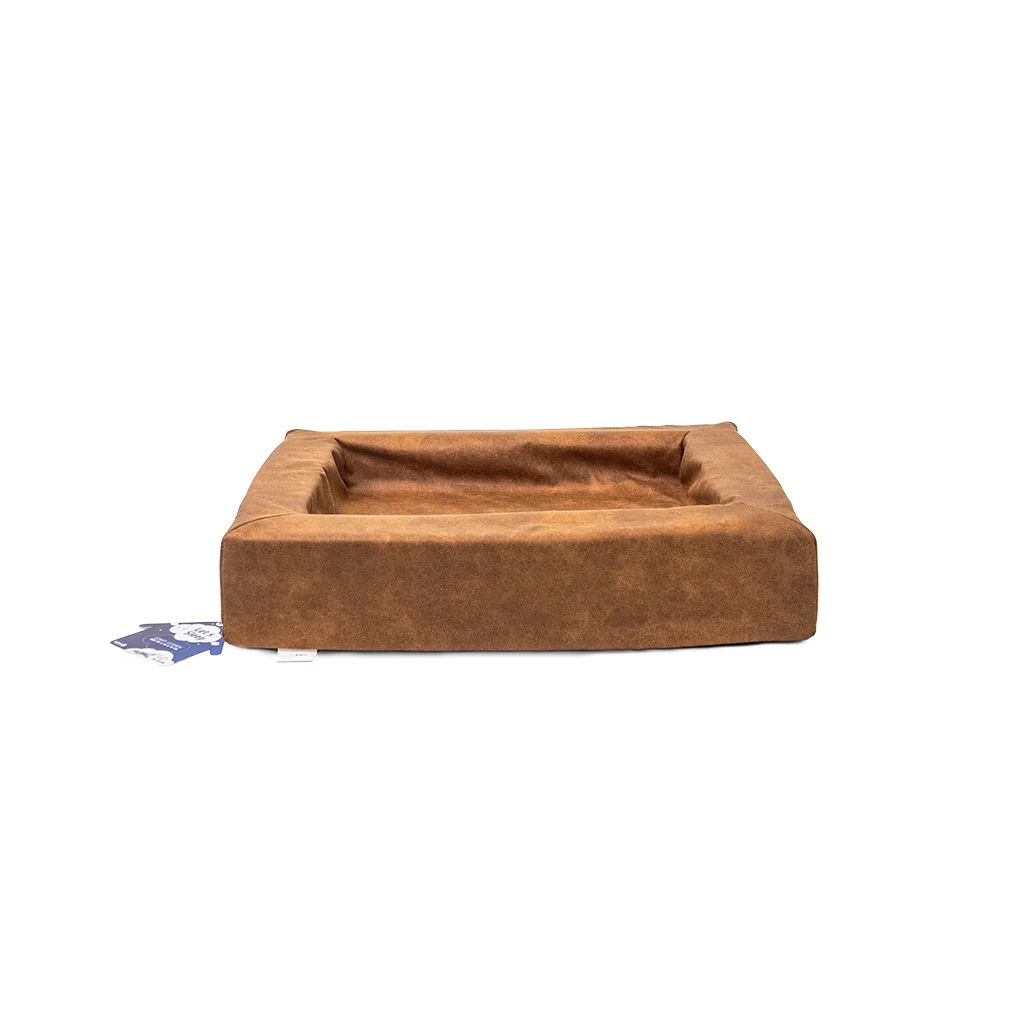 Hondenkussen met Opstaande Rand Cognac, 60 x 50 x 12 cm – Let's Sleep Comfy Cushion M - Afbeelding 1