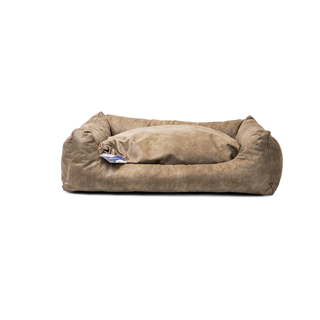 Hondenmand met Uitneembaar Kussen L Taupe – Let's Sleep Sweet Dreams - Afbeelding 1