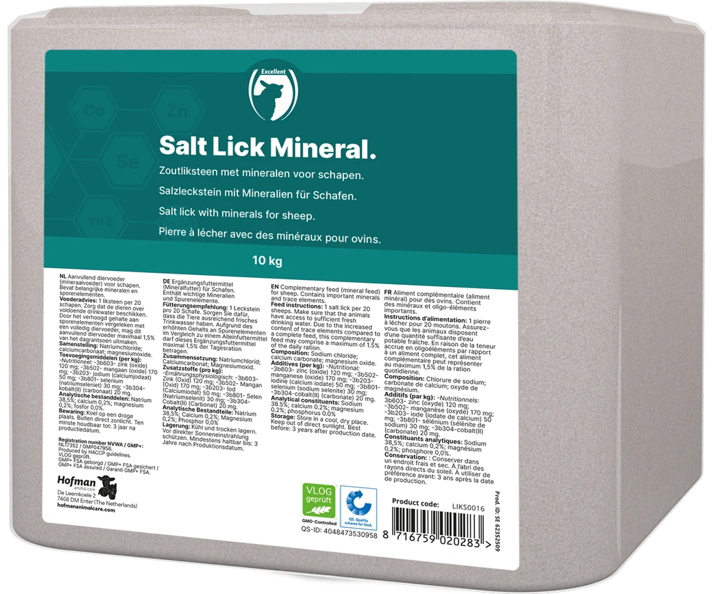 Liksteen van Rotszout voor Schapen, 10 kg – Excellent Mineral Schaap - Afbeelding 1