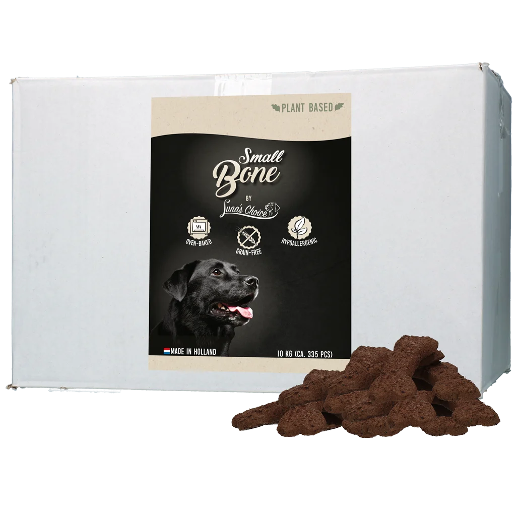 Hondenkoekjes, Plantaardig en Graanvrij, 10 kg – Luna's Choice Plant Based Snack Grootverpakking Bone Small - Afbeelding 1