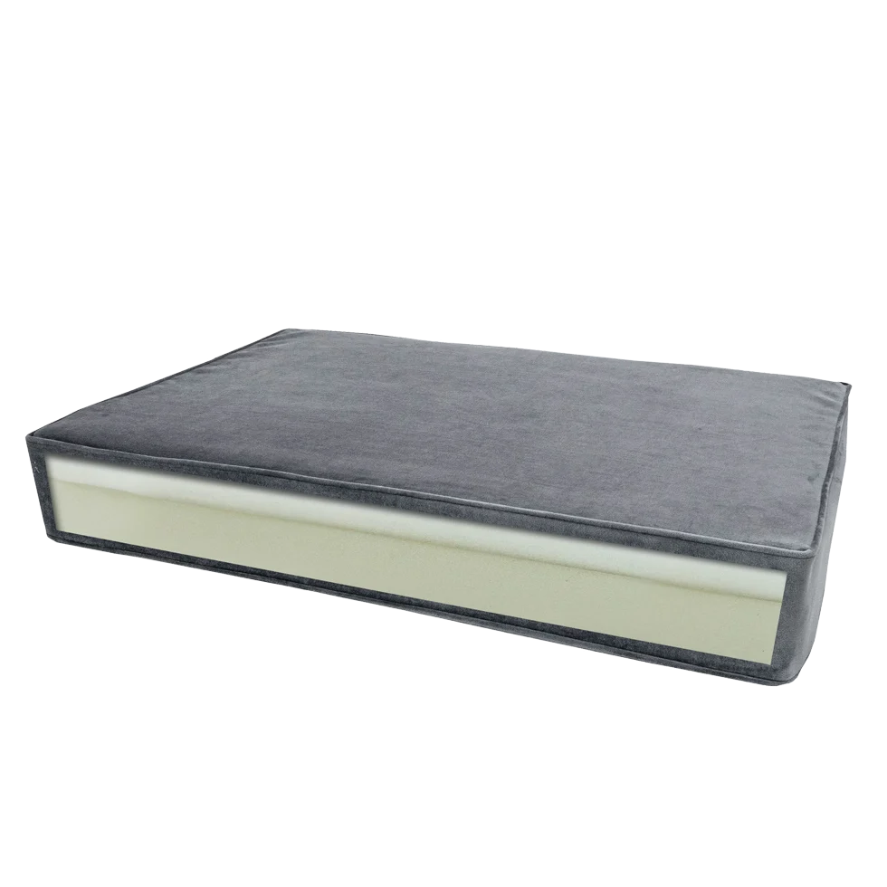Orthopedisch Hondenkussen met Traagschuim Oranje S, 45 x 55 x 12 cm – Madison Orthopedisch Kussen Velvet - Afbeelding 5