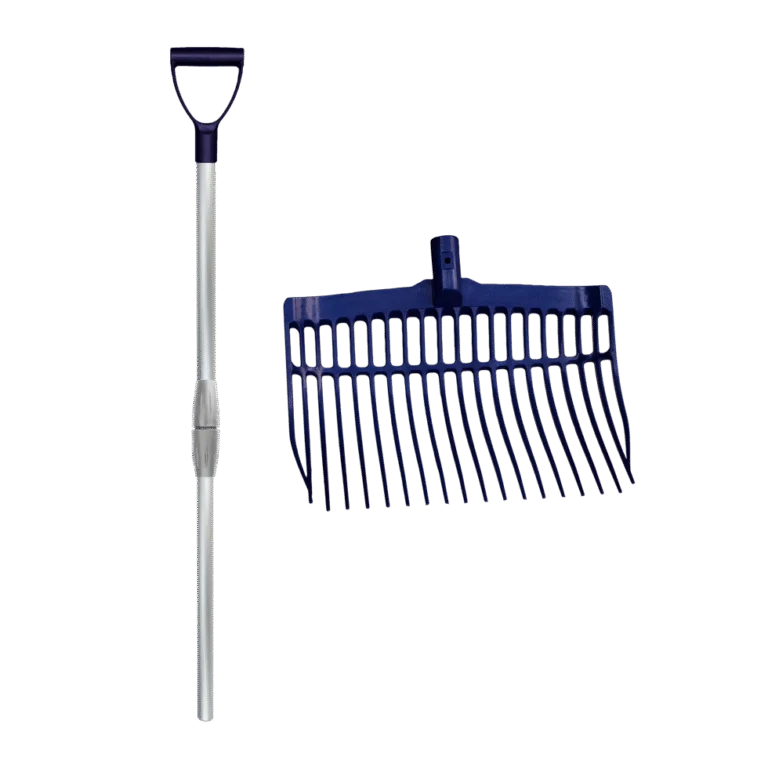 Kunststof Mestvork met Aluminium Steel Blauw – Vplast