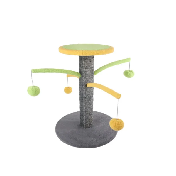 Krabpaal met Sisaltouw en Speelballetjes – Minus One Cat Furniture