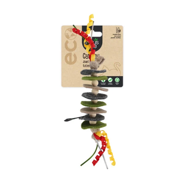 Kattenspeelgoed in Touwvorm met Vilt en Kattenkruid – Minus One Classic Felt Cat Toys Rope