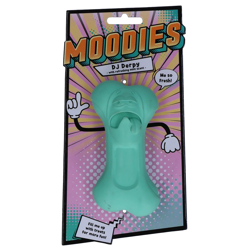 Kauwbot voor Honden van Natuurlijk Rubber met Muntgeur – Moodies DJ Derpy - Afbeelding 1
