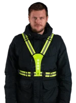 Veiligheidsharnas met LED Verlichting, Verstelbaar, Geel – Nightwalk Human Safety Harness - Afbeelding 3