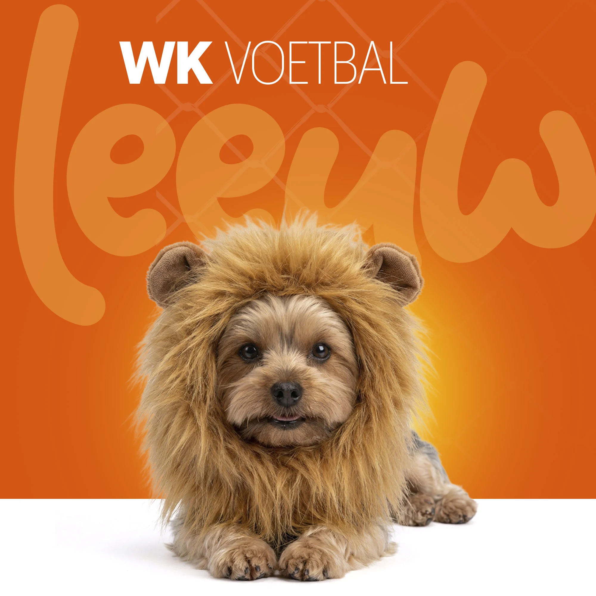 Hondenmanentooi Oranje S – Holland Oranje Manen Tooi - Afbeelding 2
