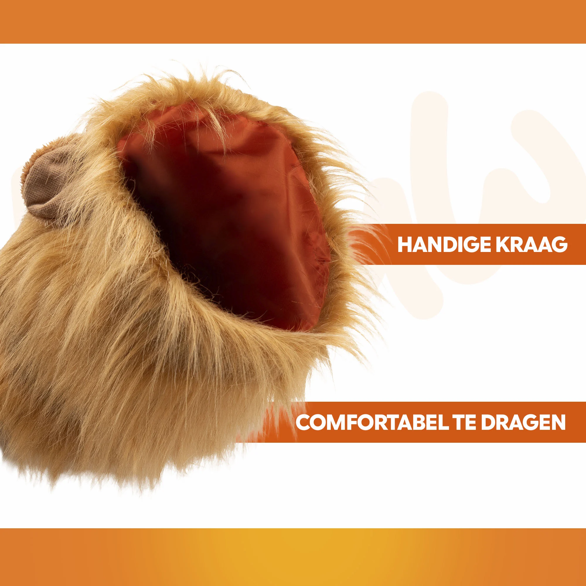 Hondenmanentooi Oranje S – Holland Oranje Manen Tooi - Afbeelding 3